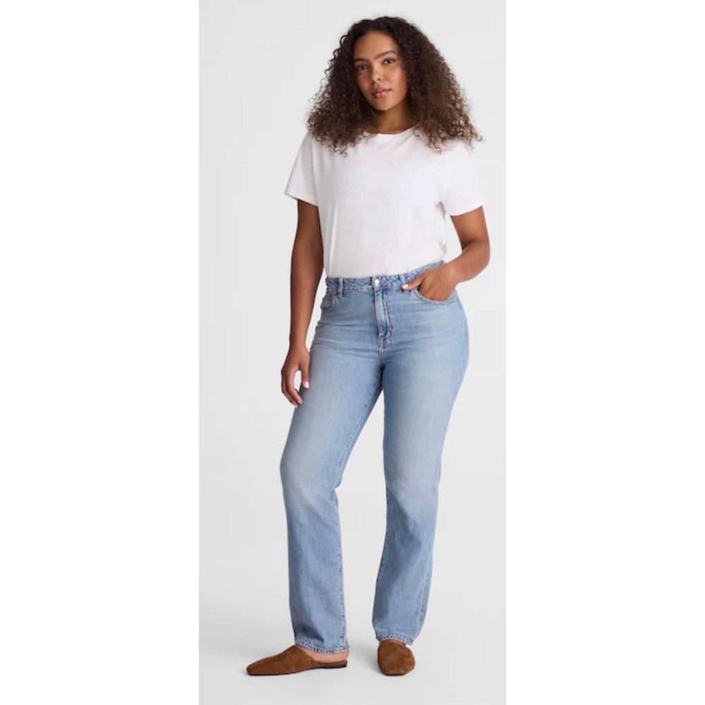 Madewell Jeans Womens 25 Light Blue New The Curvy Dean Easy Straight Jean NZ115